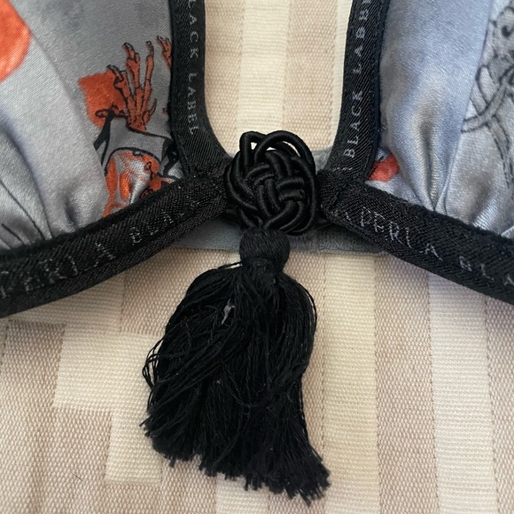 Rare La Perla Italy Black Label Kama Sutra Geisha Erotic Bra Thong Set 34B Small - Picture 2 of 11